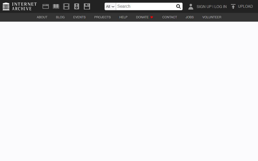 Screenshot of Internet Archive