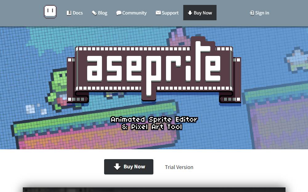 Screenshot of Aseprite