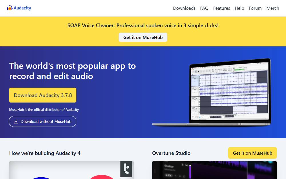 Screenshot of Audacity