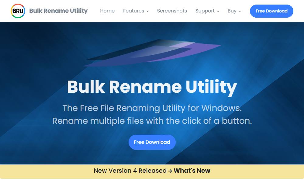 Screenshot of Bulk Rename Utility