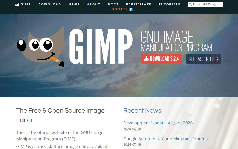 Screenshot of GIMP