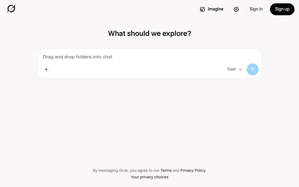 Screenshot of Grok