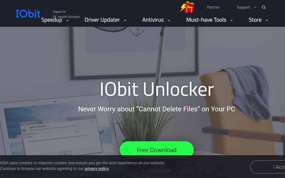 Screenshot of IObit Unlocker