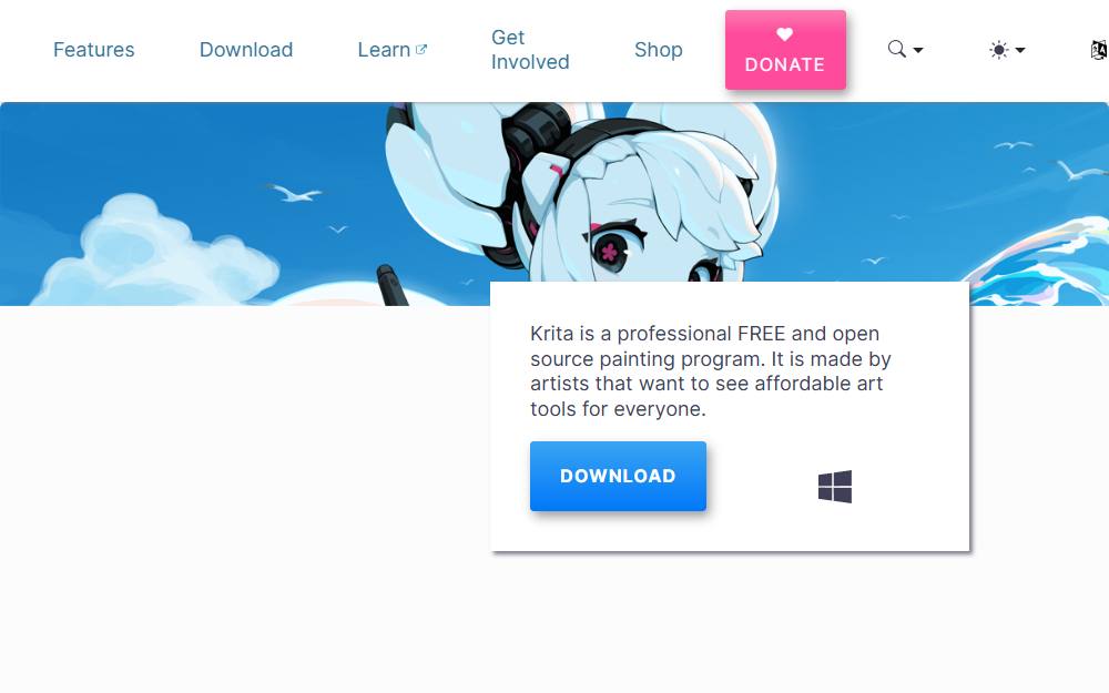 Screenshot of Krita