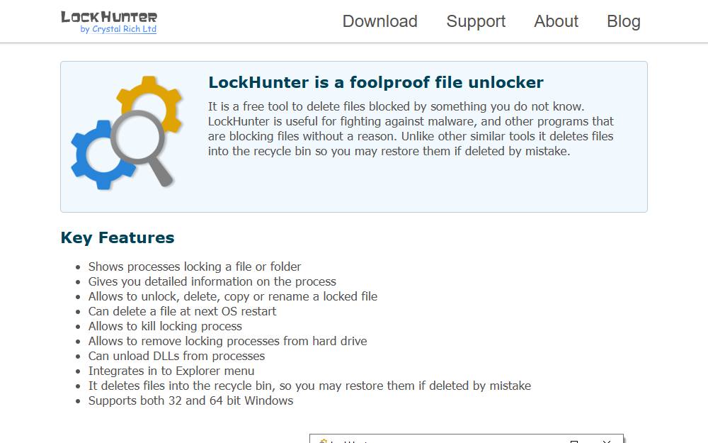 Screenshot of LockHunter