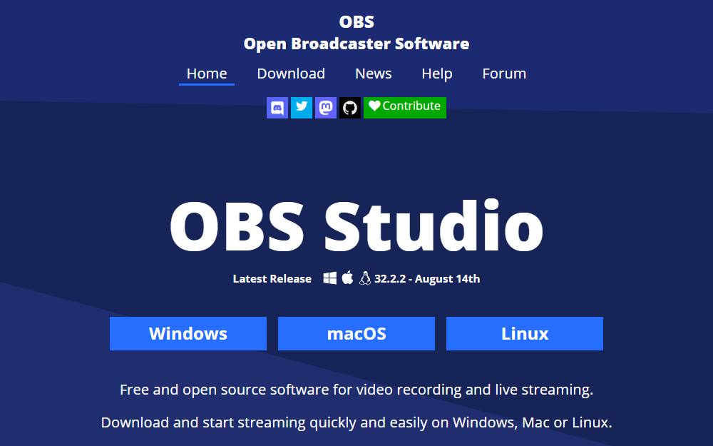 Screenshot of OBS Studio