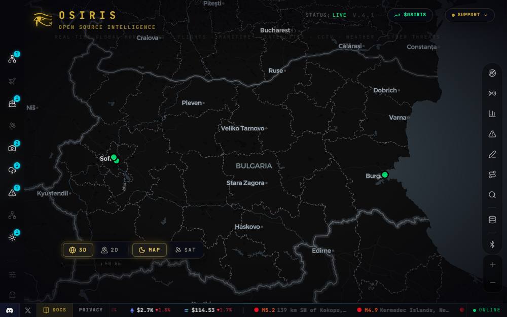 Screenshot of OSIRIS