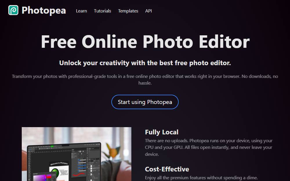Screenshot of Photopea