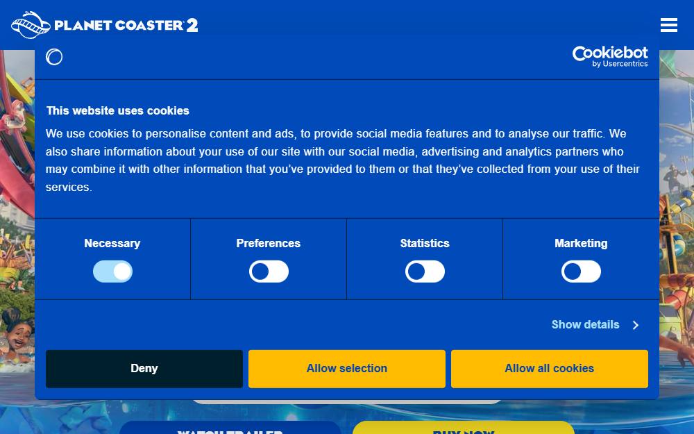 Screenshot of Planet Coaster 2