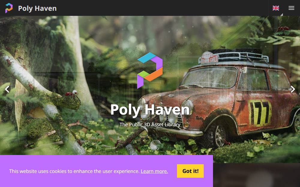 Screenshot of Poly Haven