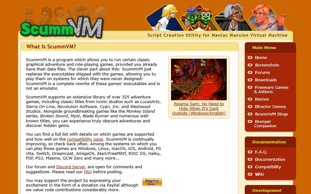 Screenshot of ScummVM