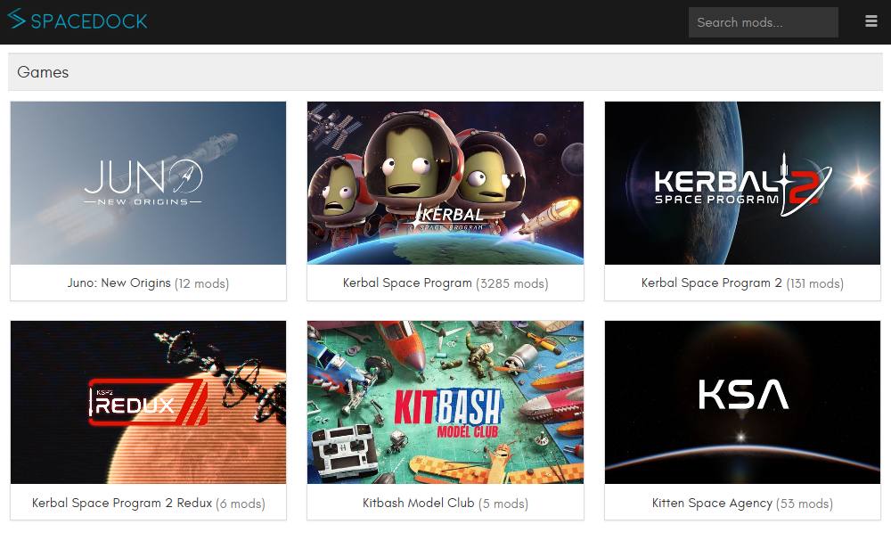 Screenshot of SpaceDock