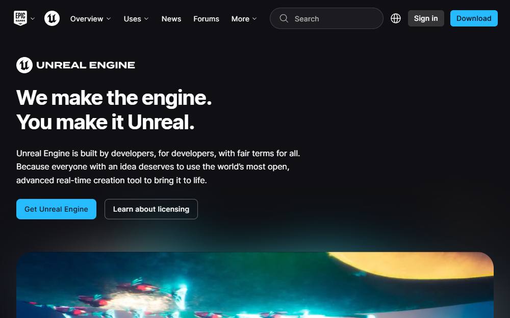 Screenshot of Unreal Engine