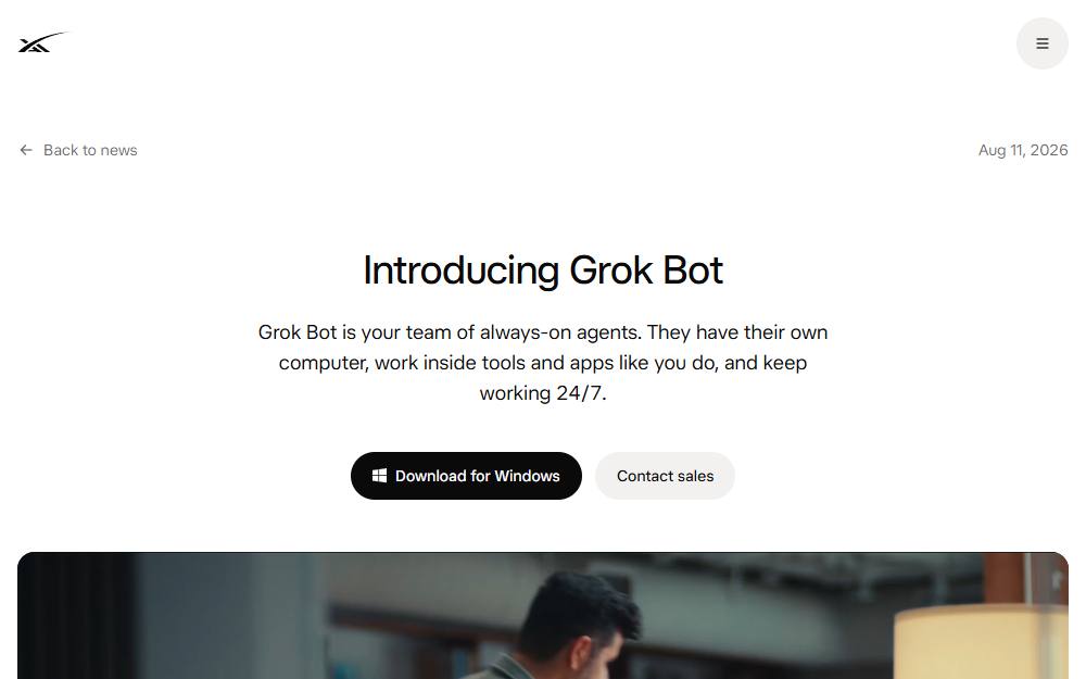 Screenshot of Grok Bot